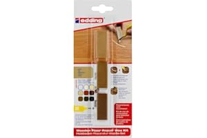 edding 8902 - cire de réparation pour parquets - chêne - 3 cires dures - pour réparer les dommages et les rayures sur les parquets