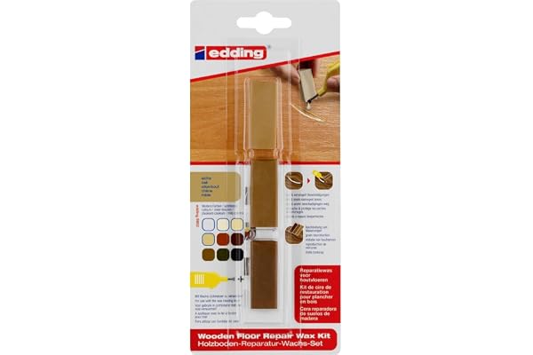 edding 8902 - cire de réparation pour parquets - chêne - 3 cires dures - pour réparer les dommages et les rayures sur les parquets
