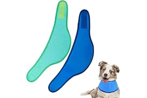 COSIESNEST 2 sztuki Chłodząca Chustka dla psa, Regulowany Oddychający Szalik z Kołnierzem Lodu na Letnie Ciepło, Zapobiegaj Niezbędnym Przegrzewaniu Latem Na Przygody Na Świeżym Powietrzu (M)