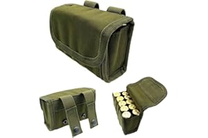 FIRECLUB 10 Round Shotgun Shotshell Reload Holder Molle Pouch for 12 Gauge/20G