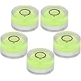 5pcs Bubble Spirit Levels, 15mm Circular Bullseye Bubble Level Mini Round Spirit Level Measuring Tool for Balance Electronic Scale Camera