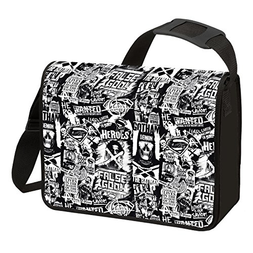 Preisvergleich Produktbild Batman v Superman Tasche Messenger Bag zum Film Elbenwald schwarz