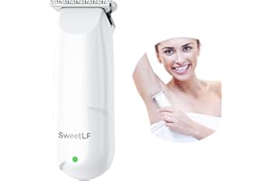 Sweetlf Cordless Electric Lady Shaver Set, Rechargeable Painless Razor for Women Legs Arm Underarm Armpit Public Bikini Hairs Removal Mini Hair Clipper White
