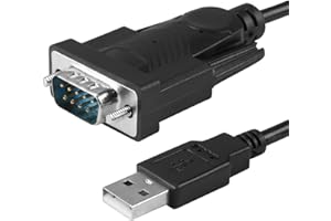 JUGNAW Cable Adaptador USB a Serie RS-232, BENFEI Conector Macho DB9, Chipset Prolific, Compatible con Windows 10/8.1/8/7 y Mac OS X 10.6 en Adelante, Conexión Estable y Fiable, 0.8 Metros