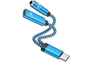 AILKIN USB C Aux Adapter und Laden, 2 in 1 Type C auf 3.5mm Klinke Kopfhörer Adapter, USB C zu Klinke Audio Adapter Schnellladung für Samsung Galaxy A55/A15/A54/A14/A34/A53/A23/S24/S23/S22/S21/S20, iPhone 15