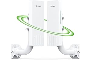 AdaLov Ponte WLAN Outdoor 5GHz Point to Point, CPE661 WiFi Bridge 3KM con adattatore PoE e supporto, IP65 resistente alle intemperie per espansione di rete, Starlink, garage, fattoria