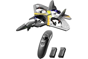 KKnoon Avión RC 2.4GHz 6CH, Control Remoto, Planeador de avión de ala Fija RC, Juguetes para Adultos y Niños