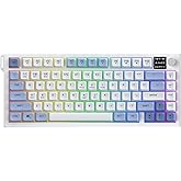 Coverzone &Uuml;&ccedil;l&uuml; Mod Membran Gaming Klavye,%75 D&uuml;zen, 4000mAh Batarya, RGB 14 Efekt, TFT Ekran, Type-C, Bluetooth 2.4G, Su Ge&ccedil;i