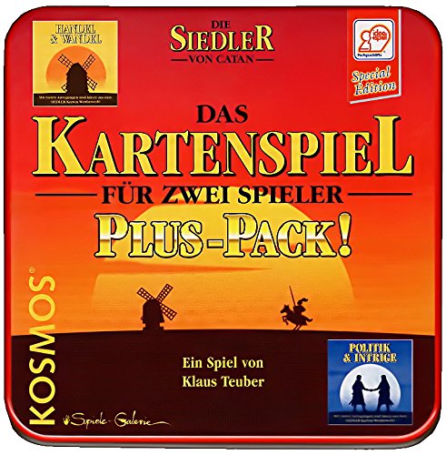 Die Siedler von Catan Kartenspiel - Plus-Pack (Basisspiel + Handel & Wandel + Politik & Intrige) in Blechbox