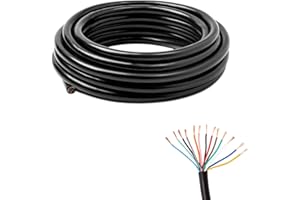 Feuunly Cavo a 13 Conduttori per Rimorchio 6m, Cavo Rimorchio 13x0,5 mm², 12V 24V Cavo Nero Tondi per Rimorchio Caravan Camion Trattori Auto RV (6 Metri)