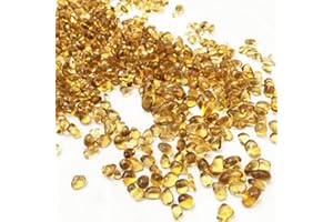 XIZHI Glassteine für Aquarien, dekoriert, unregelmäßig, künstliche Glassteine, Glassteine, Steine, für Fischschildkröten, Landschaft, Boden oder Topfpflanzen, Dekoration (Bernstein)