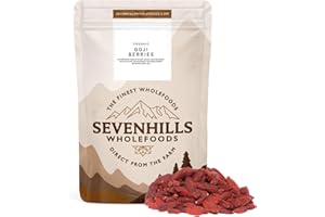 ‎SEVENHILLS WHOLEFOODS Sevenhills Wholefoods Roh Goji Beeren Bio 500g | Wolfberries | Roh & Bio | Premium Qualität