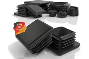 ‎PD PD® Lamellenstopfen 40x40 mm für Vierkantrohr (Außenmaß) | Vierkant Endkappen aus PE Kunststoff | Rohrstopfen zur Rohrabdeckung von Metallrohr & Aluprofil | Quadratstopfen Schwarz | 4 Stück