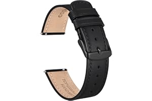 Ayadoo Bracelets de Montre en Cuir de Cheval Fou pour Hommes Femmes, bande de remplacement Vintage à Dégagement Rapide de 18 mm 20 mm 22 mm avec Acier Inoxydable