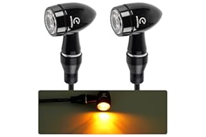 evermotor Universal CNC 12V 2 Pcs E32 LED Indicators Motorcycle Mini Bullet Aluminum Shell IP67 Waterproof E mark