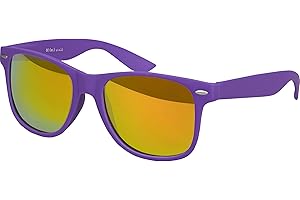 BALINCO Okulary przeciwsoneczne Nerd UV400 CAT 3 CE Rubber w stylu retro Vintage Unisex z zawiasem sprynowym dla kobiet i mczyzn (róne)