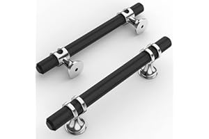 9BUILD Lot de 10 Noir Poignee de Meuble Entraxe 128mm Argent Cuisine Poignée Alliage de zinc Meuble Poignet de Porte Cuisine Poignées pour Placards Poignet Meuble Cuisine EU0043