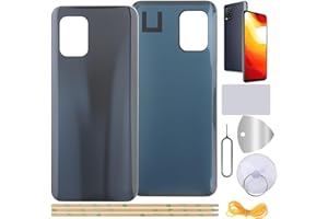 YHX-OU 6.57'' Gris Cache Batterie pour Xiaomi Mi 10 Lite 5G Vitre arrière avec lentille, Coque arrière de Batterie Remplacement pour Xiaomi Mi 10 Lite 5G + Outil d'installation