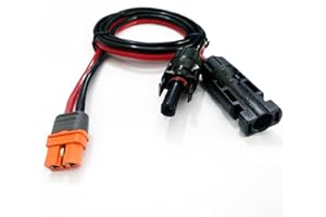 YIJIALINK Solar Connector to XT60I-F Adapter 3.28FT 10AWG Cable for Portable Power Station Solar Generator Battery Pack
