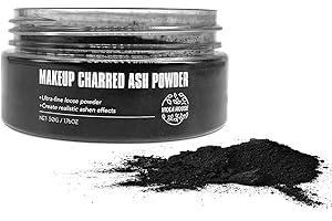 VIOLA HOUSE Poudre Spéciale Effets Maquillage SFX Makeup,Maquillage Halloween Pour Visage,Convient Aux Adultes et Aux Enfants.1,76 oz（Noir）