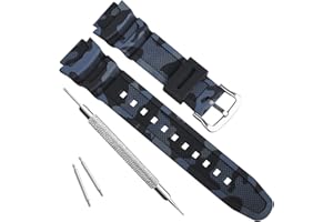 OliBoPo Wodoodporny pasek z naturalnej żywicy do Casio AQ-S800W, SGW-300H, MRW-200H, AE-1200, W-800H, W-735H