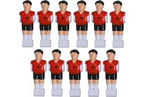 1a-sports 11 Kickerfiguren für 16 mm Stangen inkl. Schrauben + Muttern Komplett Set (Schwarz-Rot) von Charlsten