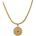 Handicraft Kottage 1gm 22Ct Gold Plated chain with Pendant | latest & Stylish Celebrity Inspired Chain/Necklace/Jewellery Set/Fashion jewellery for Men, Women Boys Girls