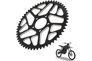 Runfarr 54 Teeth Motorcycle Sprocket,Rear Sprocket for Sur-Ron Sur Ron Light Bee S/X X160/X260 Talaria Sting-Black