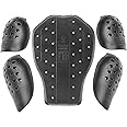 Sas-Tec Viscoelastic Memory Foam Lightweight Spine Back Protector Shoulder & Elbow Pad Inserts - Motorcycle Jacket Suit Upper Body Slimline Armour Upgrade - Level 2 - 5 Piece Set