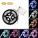 Produktbild AOLVO 1 m/2 m 6.6 ft IP65 Wasserdicht Flexible Farbe Farbwechselnde RGB SMD 5050 60LED DC 5 V batteriebetriebenen LED Lichtleiste mit Mini Controller, 2 m