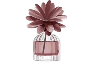 MUHA' | Profumatore per ambiente Flower Diffuser, Fragranza Melograno, Diffusore Ambiente con Fiore in Legno di Betulla, Formato da 60 ml