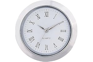 HONSEADEK Inserti di ricambio per orologio al quarzo, 36 mm, fai da te, numeri arabi, color oro, con numeri arabi, orologio creativo (B)