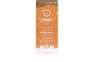 khadi DARK BLOND plant hair color, hair dye for matt, medium ash blonde to rich dark blonde - without reddish reflections, 100% plant-based, natural & vegan, certified natural cosmetics 100g