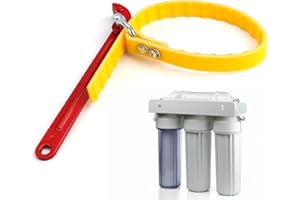 Dorart Home 8 Pollici Chiave Filtro Olio Regolabile,Chiave per Filtro Olio,Smontaggio della Chiave per Macchina dell'Acqua Pura Chiave Universale per Depuratore d'Acqua con Cintura Antiscivolo
