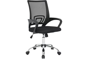 SHIITO | Silla de Oficina | Ergonómica con Ruedas de Nylon con Malla Transpirable en Color Negro | Modelo Aitana - 96 x 48 x 59 cm