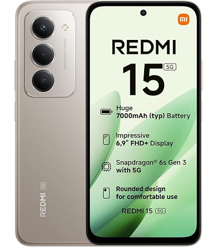 XIAOMI Redmi 15 4G Smartphone | 8GB+256GB | 7000mAh Battery | 6.9