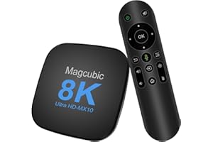 MAGCUBIC Android TV Box 13.0 4GB RAM 128GB unterstützt 8K 2023 mit WiFi 5 2.4G 5.0GHz RK3528 Chipsatz BT5.0 3D HDR10 USB 3.0 Smart mit Sprachfernbedienung