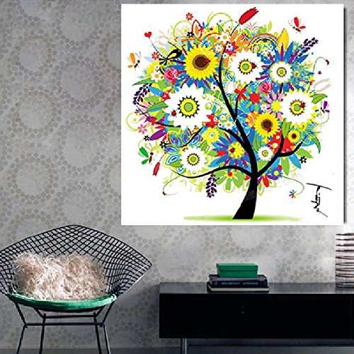 Yontree Kreuzstich Stickerei DIY Handarbeit Stickpackung Set vom Baum des Lebens - 3