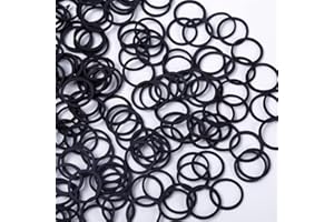 JANEROWEE Pack of 600 Pièces Mini Bandes de Caoutchouc Élastique Soft Elastic Bands Noir pour les cheveux des enfants,coiffure de mariage et Plus(Noir)