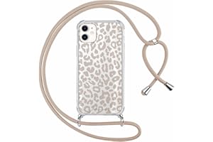 ZhuoFan Handykette Handyhülle für iPhone 11 Hülle mit Band, Aesthetic Transparent mit Umhängeband Silikon + Schwer PC Schutzhülle Motiv mit Kordel zum Umhängen 63in Halsband Necklace Lanyard Case