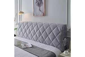 UYEOCO Copritestiera Letto Copertura/Copri Testata Letto Matrimoniale/Singolo Imbottito Fodera Elastica Protezione, Coprire Antipolvere in Cotone Cover Addensare AntiGraffio Cuscino