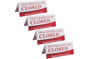 ‎OLYCRAFT OLYCRAFT 4 Stück Kasse Geschlossen Schild 25x8x9.5cm Tischschild Für Die Verkaufstheke V Förmiges Tischaufsteller Schild Graviertes Tischaufsteller Schild Aus Acryl Beidseitig Bedrucktes Schild