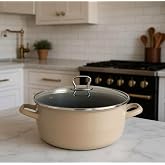 Nostalgia 24 cm 3 Piece Enamel Frying Pot - Frying Wire Available