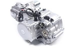 Frederimo 125 cc, kit motore a 4 tempi, raffreddato ad aria, motore di avviamento elettrico semiautomatico, 3 + 1, retromarcia, per ATV Quad Go Kart Pit Bike, argento