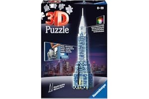 RAVENSBURGER Puzzle 3D Budynki nocą: Wieżowiec Chrystler Building