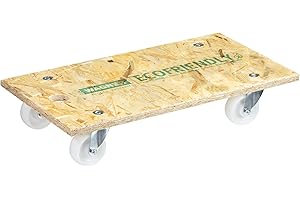 WAGNER DESIGN YOURSELF WAGNER Transportroller Transporthilfe I 57,5 x 30 x 11 cm, Tragkraft 250 kg I Möbelroller aus OSB I Schwerlastrollbrett I Umzugsroller schwere Möbel I Lastenroller mit Aufhängeloch I FSC® I Made in DE