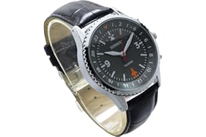 SHMIOU Orologio parlante per anziani ciechi ipovedenti Bracciale in pelle nera XM-IT-230601