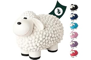 ‎VERDOBA VERDOBA Mini Deko Schaf für den Garten, wetterfest - weißes Deko-Schaf Molly - Gartenfigur Schafe Gartendeko außen Dekofiguren (Weiß)