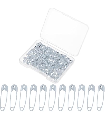 150pcs Safety Pins, 19mm Mini Safety Pins For Clothes Metal Safety...