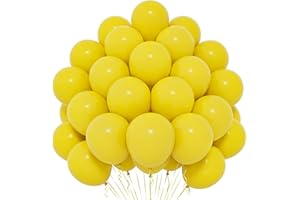 YOYOIN Gelbe Luftballons, 50 Stück 12 Zoll Gelbe Luftballons, Latex Matte Gelbe Ballons Für Frauen, Mädchen Kinder Für Gelbes Thema Geburtstagsfeier Abschlussfeier Babyparty Hochzeit Valentinstag Dekoration